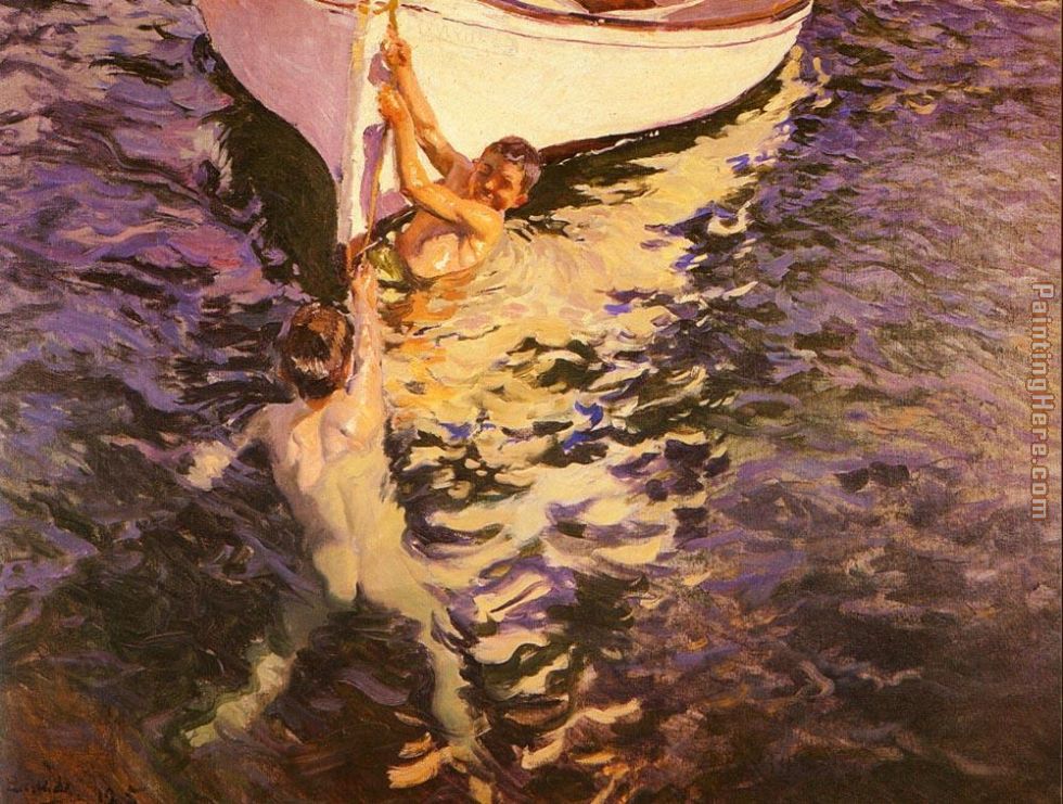The White Boat painting - Joaquin Sorolla y Bastida The White Boat art painting